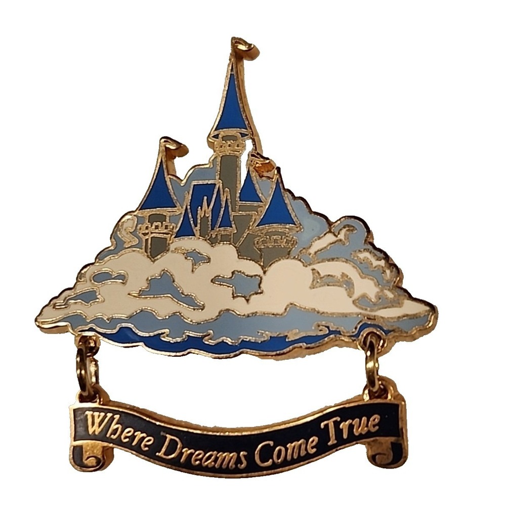 Disney Pin 2008 Sleeping Beauty Castle Where Dreams Come True Dangle Enamel Pin